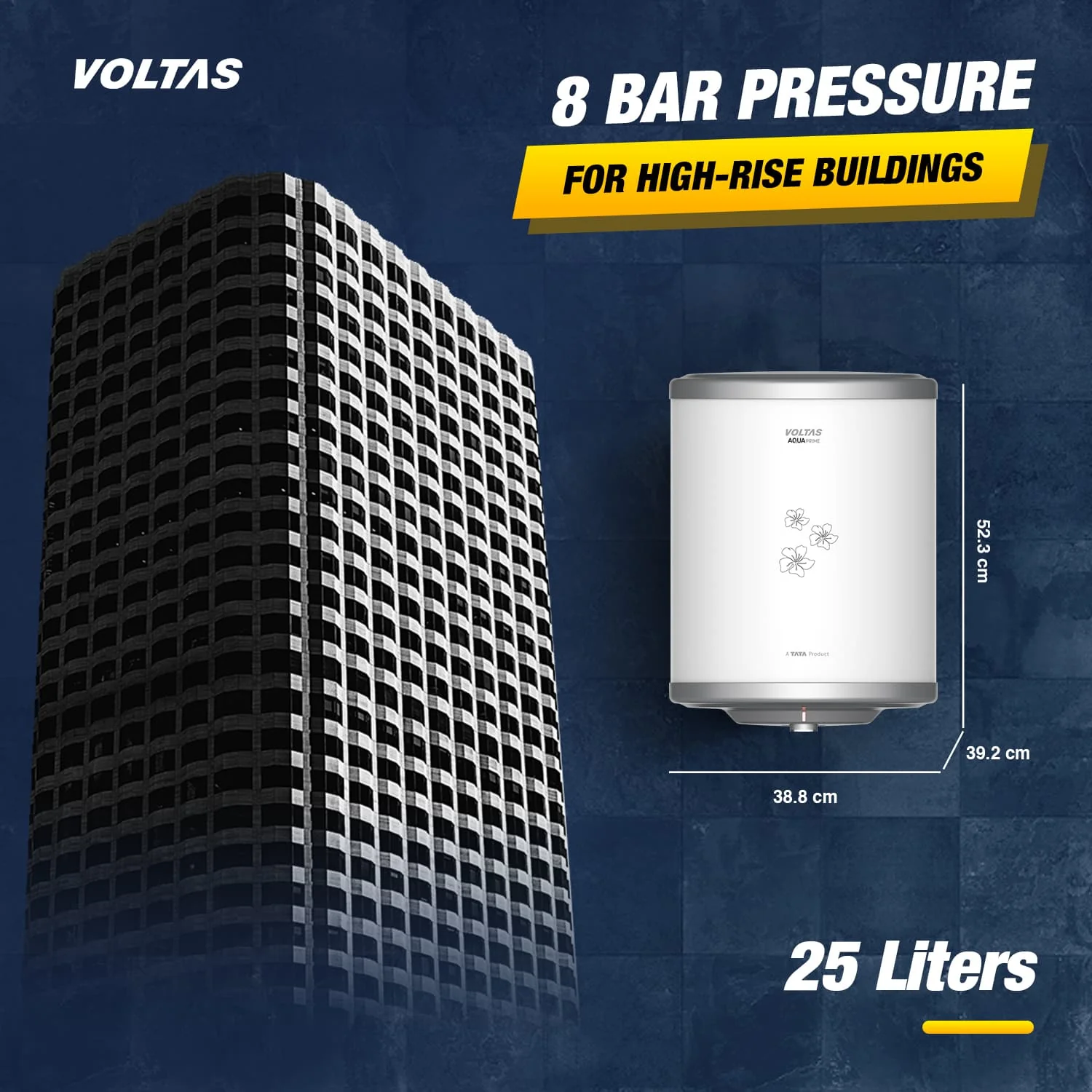 Voltas Aqua Prime 4 Star Water Heater - 25L (2000 W) - Image 8
